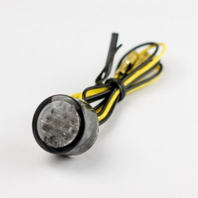 LED moto smerovky Twenty, čierne, tónované sklá, homologované