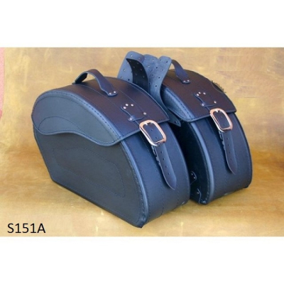Kožené tašky na chopper S151