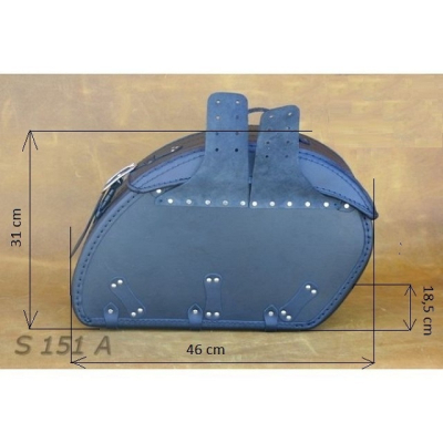 Kožené tašky na chopper S151