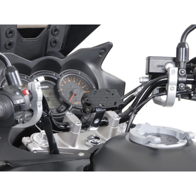 Držiak GPS na 28 mm riadidlá strieborný